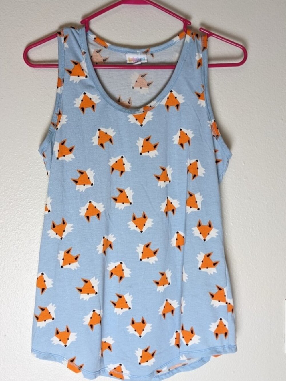 Fox Print Tank Top Large - Picture 1 of 2